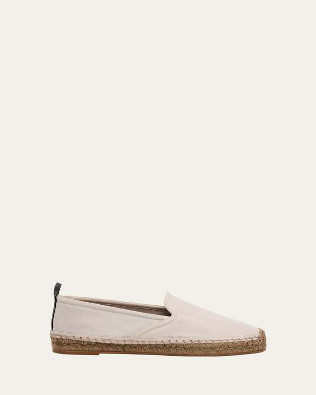 Suede Monili Slip-On Espadrilles